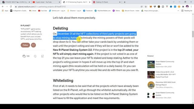 RPLANET STAKING SYTEM 2.O EXPLAINED IN HINDI. AETHER PRICE PREDICTION 2022. смотреть онлайн