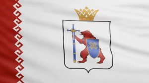 Флаг Республики Марий Эл. Флаги субъектов РФ. Зацикленное видео. Бесплатный футаж.