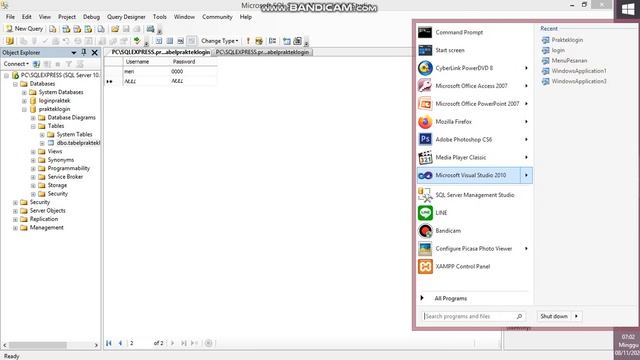 Cara Membuat Form login Menggunakan SQL Server dan Visual Studio 2010 смотреть онлайн
