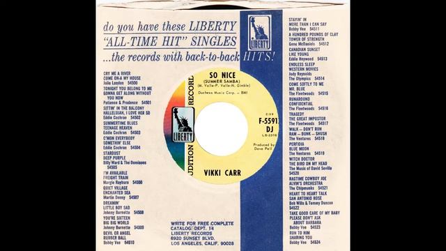 Vikki Carr – “So Nice (Summer Samba)” (Liberty) 1966 смотреть онлайн