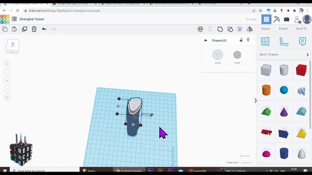 3D modeling Shanghai Tower in TinkerCAD. 3D Printing смотреть онлайн