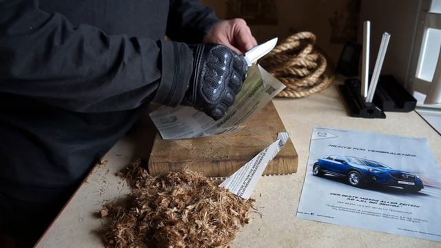 Buck bucklite max 420НС - тест на канате. смотреть онлайн