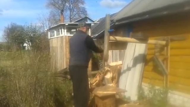 Механический дровокол.Продвинутая колка дров. смотреть онлайн