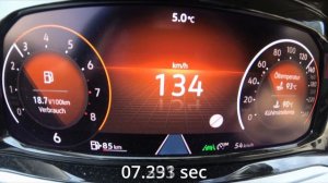 Golf 8 1.5 TSI (150 hp) Manual Acceleration (0-100, 100-200, 6th gear run)