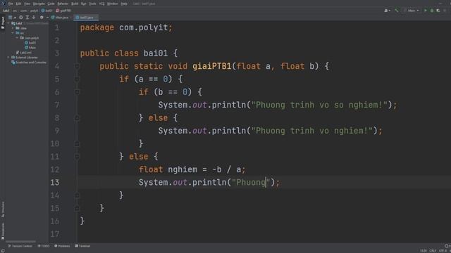 [MOB1014 - Java 1] Lab 2 Bài 1: Giải phương trình bậc nhất (Source Code Download) ✔ смотреть онлайн