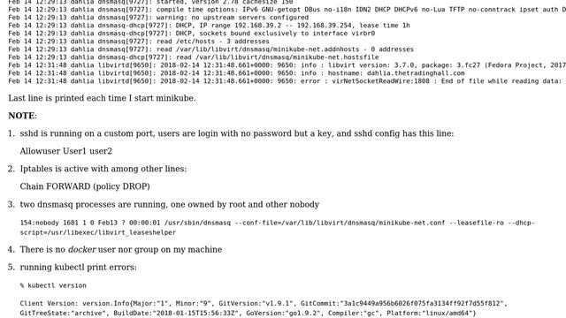 Kubernetes minikube fails to start with error: Invalid user docker from 127.0.0.1 смотреть онлайн