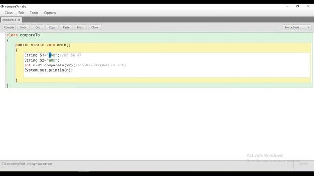 Java-String Handling || compareTo() Method || ICSE 10th Computer Application смотреть онлайн