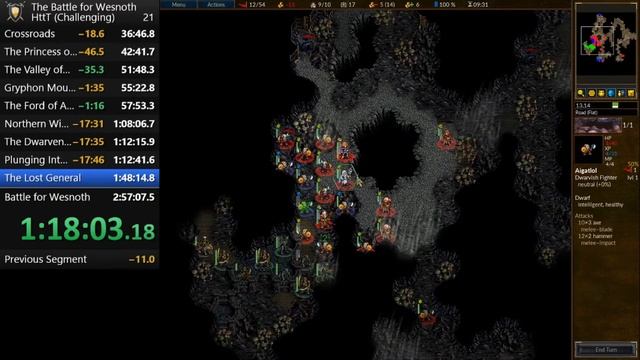 Battle for Wesnoth "HttT (Challenging)" Speedrun in 2:35:20 смотреть онлайн