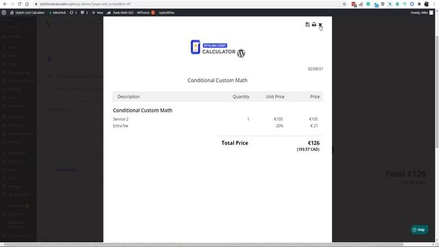 Conditional Custom Math | Stylish Cost Calculator смотреть онлайн