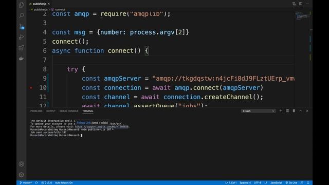 Spinning a lightweight RabbitMQ instance and Consume it with NodeJS смотреть онлайн