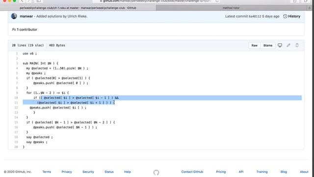 Peak Elements — Raku Challenges Week 71, Issue 1 смотреть онлайн