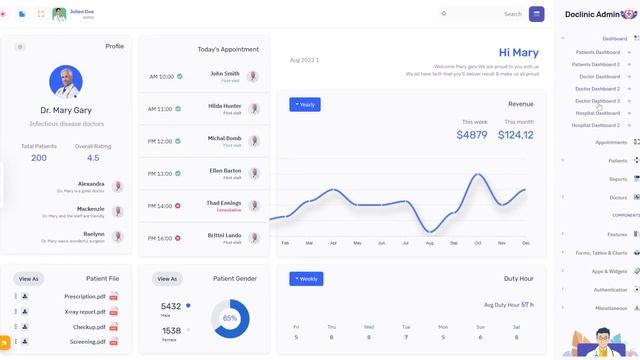 Responsive Medical Dashboard Bootstrap 5 Admin Template смотреть онлайн