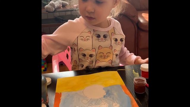 Рисуем с Аделинкой-малинкой. Ромашки в вазе. смотреть онлайн