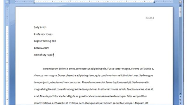 How to Format a Paper in MLA Style with Word 2007 смотреть онлайн