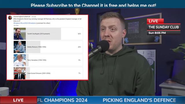 LIVE THE SUNDAY CLUB; WEEKLY ENGLAND NATIONAL TEAM CHAT SHOW BUILD UP TO EURO 2024 смотреть онлайн