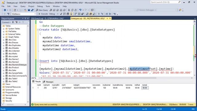 SQL Server Datatypes | SQL Server tutorial смотреть онлайн