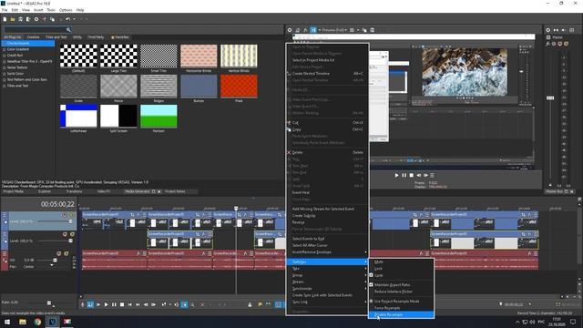 Vegas Pro 18. Как отключить ресемплирование сразу всем видео смотреть онлайн