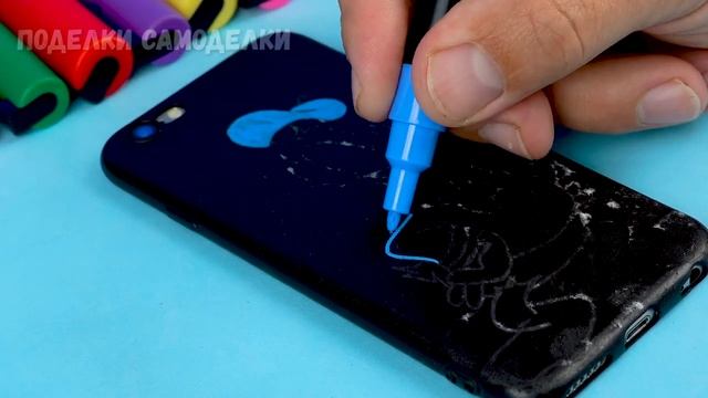 Не выбрасывайте старый чехол от телефона! Маркеры Posca рисуем на телефоне Дональд Дак смотреть онлайн
