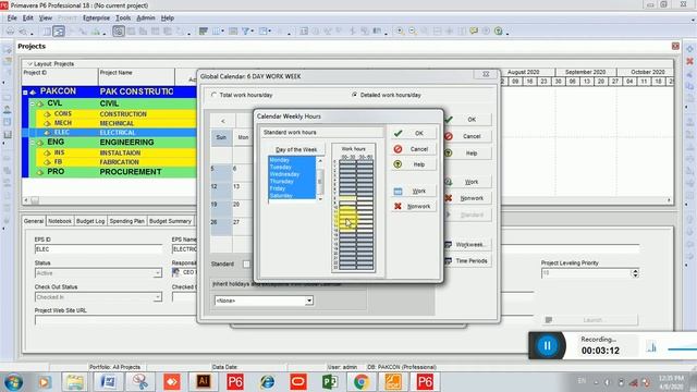 Calendars Setting in Primavera P6 | Primavera P6 Training | MS Project Training | Define Calendar смотреть онлайн
