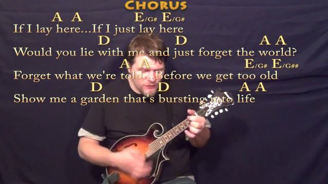 Chasing Cars - Mandolin Cover Lessson with Chords/Lyrics смотреть онлайн