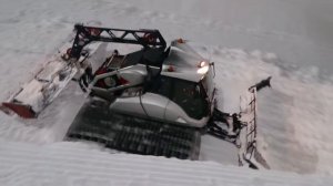 Работа ратраков Prinoth при постройке Олимпийского хафпайпа Sochi2014