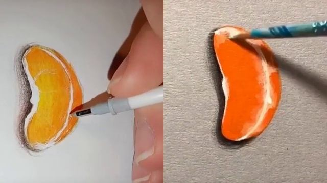 Обучалочка как нарисовать мандаринку???? смотреть онлайн