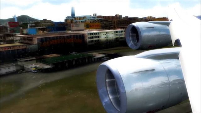[P3D v3.3] Landing at KaiTAK PMDG 747 8i HD 1080 AMD FX 6300 смотреть онлайн