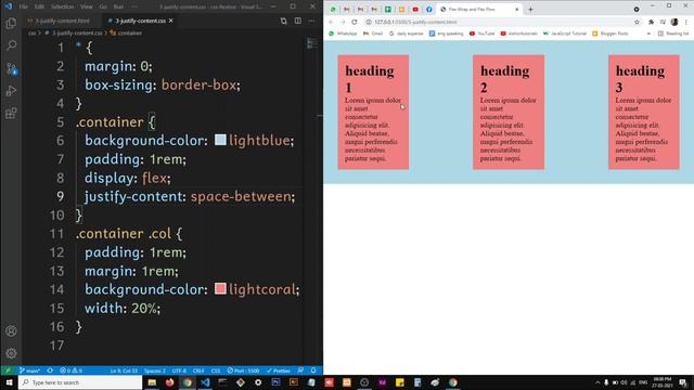 Justify Content | CSS Flexbox Tutorial in Hindi смотреть онлайн
