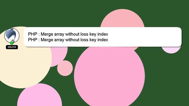 PHP : Merge array without loss key index смотреть онлайн