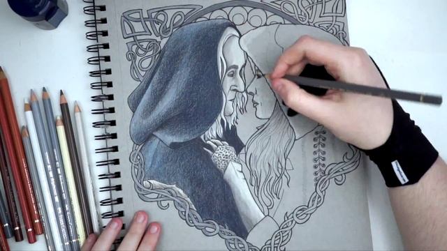 Stahma & Datak (Defiance) Art Nouveau Time Lapse Speed Drawing смотреть онлайн