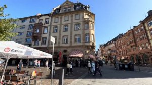 Frankfurt Walking Tour, Germany 🇩🇪 City Walk in 4k HDR (With Captions)