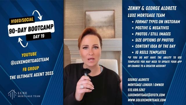 Day 19: Realtor Bootcamp - How to use Instagram Reel Templates - Photo Formats & The Good & The Bad смотреть онлайн