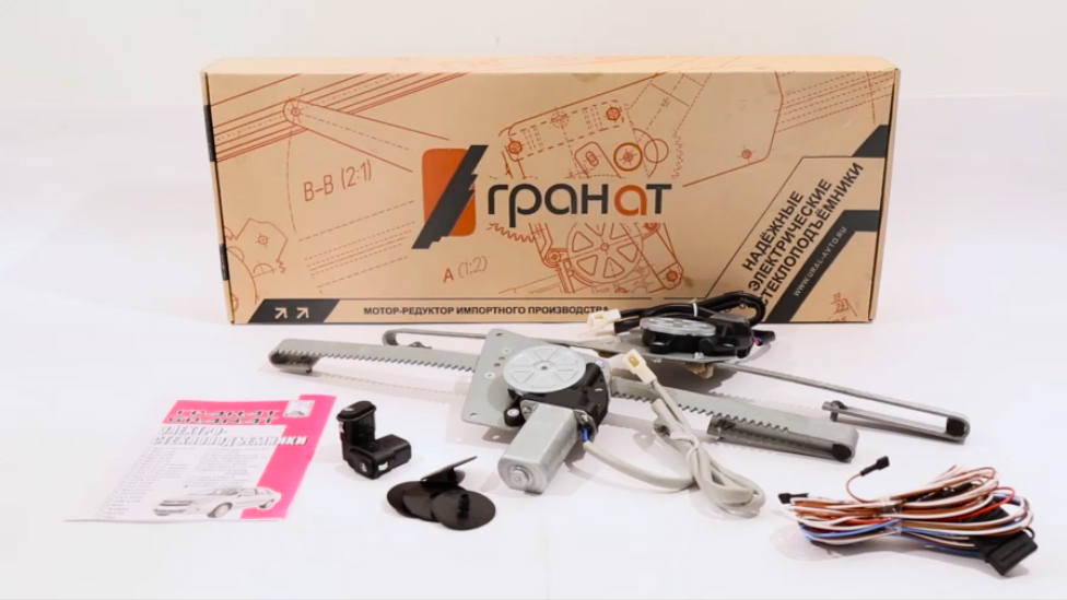 Электрические стеклоподъемники ГРАНАТ для Hyundai Solaris в передние двери. Обзор комплекта смотреть онлайн