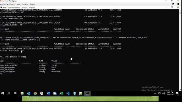 Oracle: Undo Tablespace - Part4 - Automatic Undo Management, Create UNDO tablespace, Add a datafile смотреть онлайн