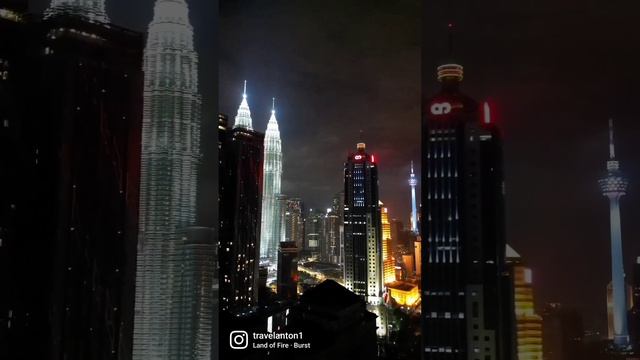 Ночной Куала-Лумпур прекрасен! Petronas DJI @Travelanton1 смотреть онлайн