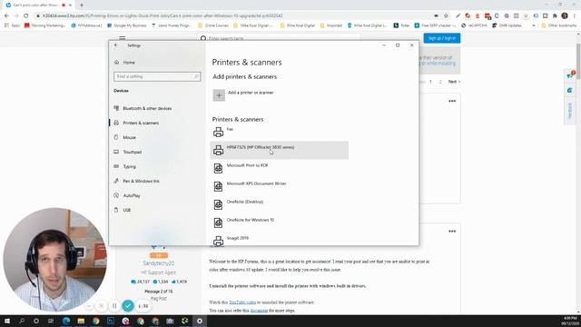 How to Fix HP printer not printing color after windows 10 update смотреть онлайн