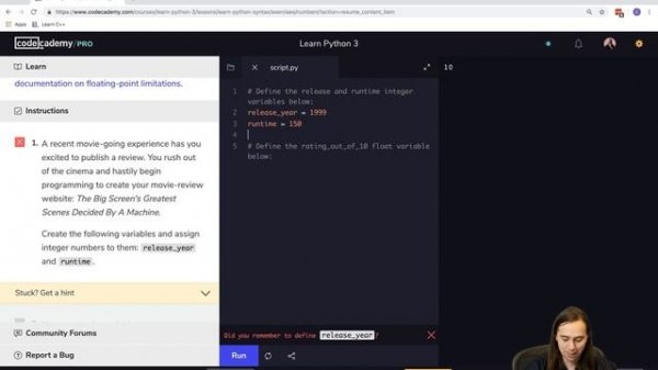 Learn Python 3 with Codecademy!