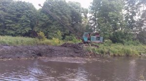 Как очистить озеро став пруд. Как работает экскаватор драглайн