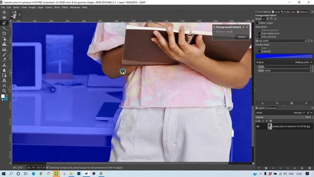 สอนวิธีลัด ตัดภาพบุคคล แบบรวดเร็ว ด้วยโปรแกรม GIMP 2.10 (ดาวน์โหลดฟรี) смотреть онлайн