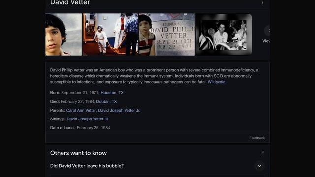Happy Heavenly Late 52nd Birthday David Vetter! смотреть онлайн