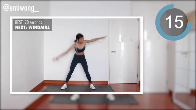 30 min Full Body Fat Loss Standing Workout (No Jumping) | Quiet Cardio, No Yoga Mat Needed ~ Emi смотреть онлайн