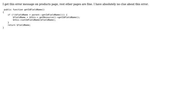 Call to a member function getIdFieldName() on a non-object in /Core/Model/Abstract.php on line 151 смотреть онлайн