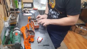 Сборка  пилы Хускварна 365, часть 1