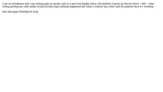 Wordpress: Writing Mysql and Php code in wordpress Posts смотреть онлайн