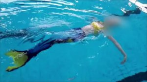 Хвост русалки недорого ОБЗОР хвост синий с желтым +плавание