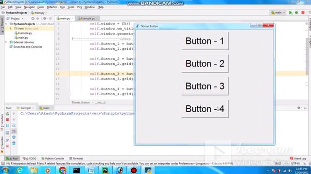 Tkinter Button Font Size Color смотреть онлайн