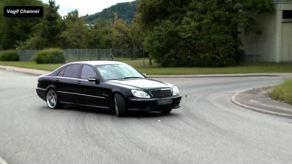 Mercedes Benz S55 AMG Burnout Drift Vagif Channel смотреть онлайн