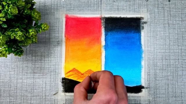 Day and night nature drawing | Drawing of Nature | Naveen Art смотреть онлайн