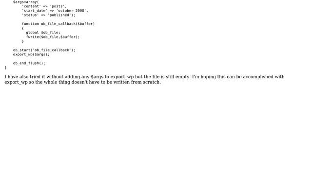 Wordpress: Problem: Create a cron job to export posts to a WordPress XML file on server смотреть онлайн