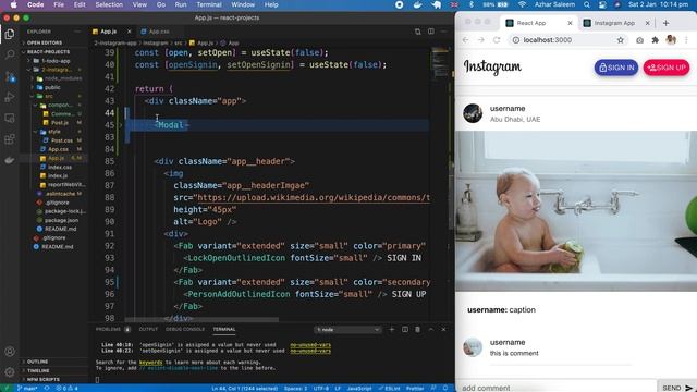 Instagram App Sign in Form Design in React Js part 7 смотреть онлайн